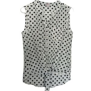 EUC Pixley Button-Down Hi-Lo Polka Dot Tank 👚